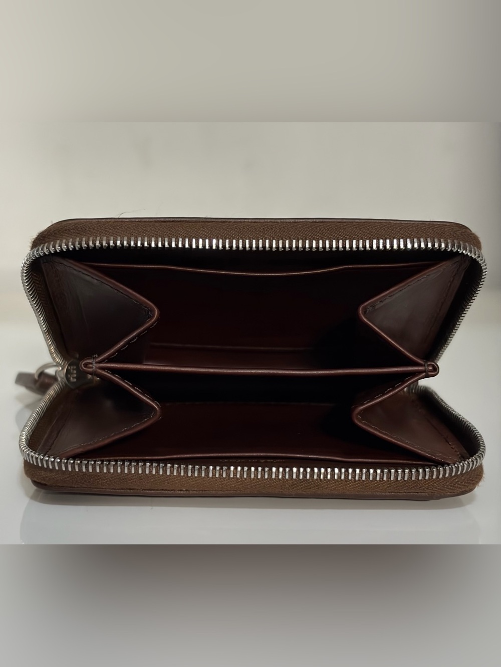 Vintage Coach Glove Tanned Chocolate Leather Zip-Around Wallet & Coin Purse - Picture 10 of 16